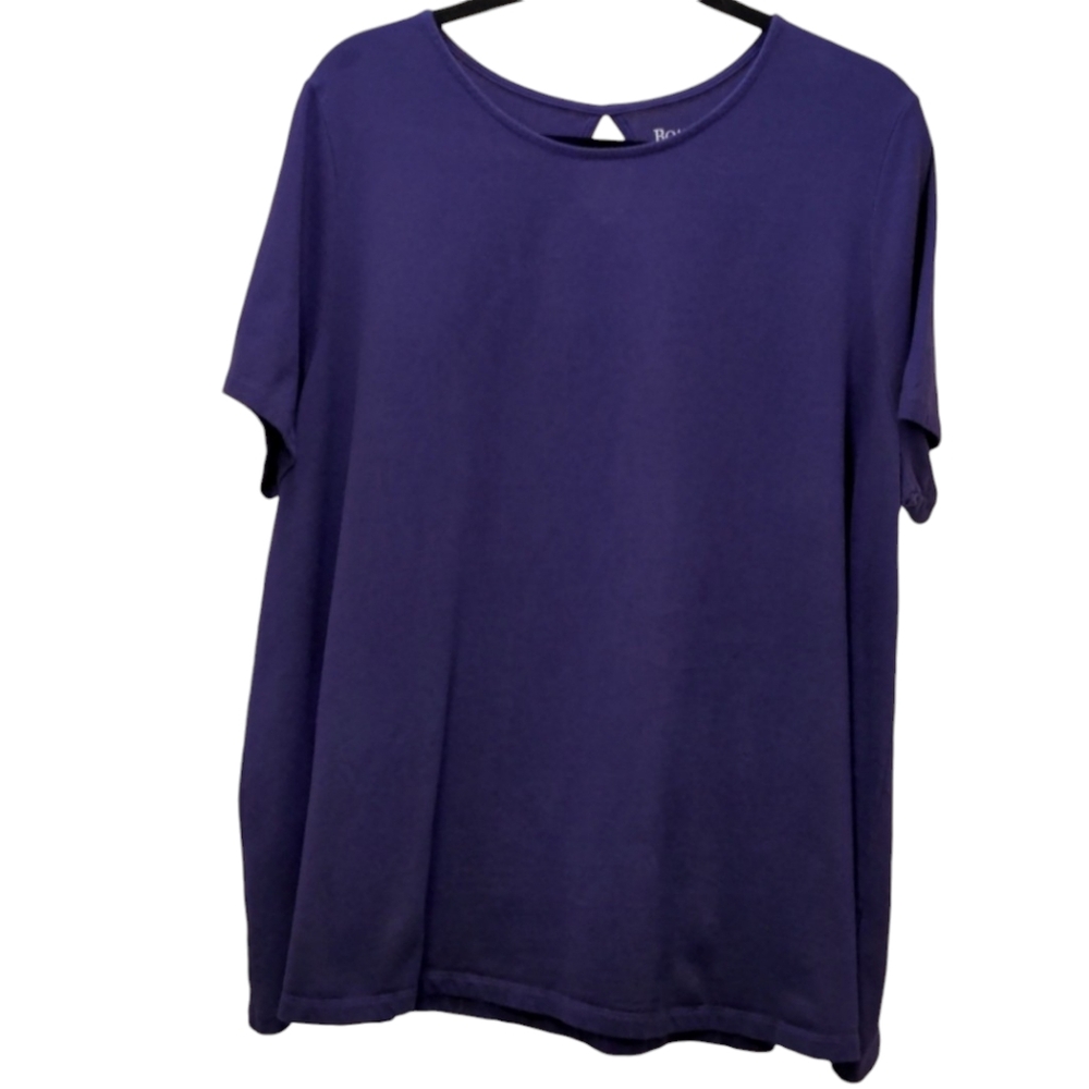 Roaman's Plus Size Deep Purple T-shirt Size 22/24 1X